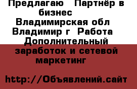 Предлагаю : Партнёр в бизнес     - Владимирская обл., Владимир г. Работа » Дополнительный заработок и сетевой маркетинг   